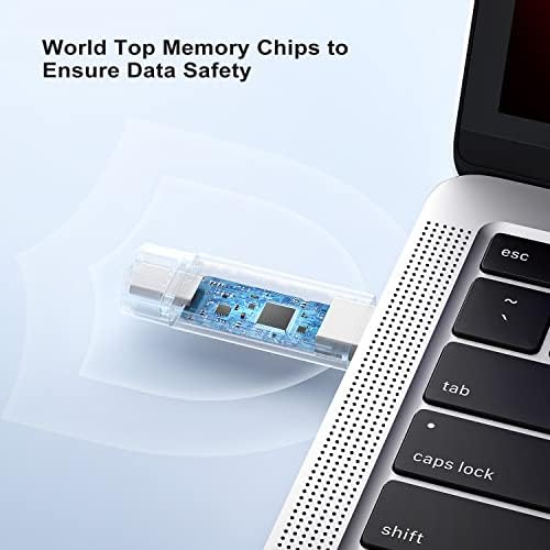 Vansuny 128 GB Type C Flash Drive – Versatile 2-in-1 OTG USB 3.0 & Type C Memory Stick for Effortless File Transfer Across Android, Mac, Tablets & PCs – Compact Dual Thumb Drive with Keychain for On-the-Go Convenience and High-Speed Data Access