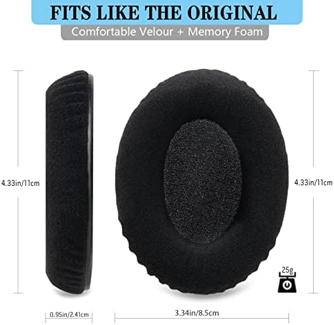 Ultimate Comfort Replacement Ear Pads for Hyper X Cloud II Wireless & Cloud Alpha – Luxurious Velour & Premium Protein Leather with High-Density Foam for Enhanced Gaming Experience – Quick Installation & Sleek Black Design