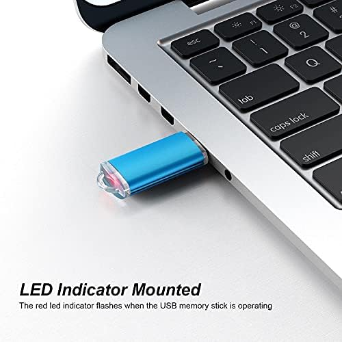 K&ZZ 5 Pack Multicolored 64 GB USB Flash Drives – High-Speed USB 2.0 Thumb Drives for Seamless Data Storage and Transfer – Ideal Portable Jump Drives for PC and Laptop Users – Vibrant and Durable Memory Stick Set for Effortless File Management