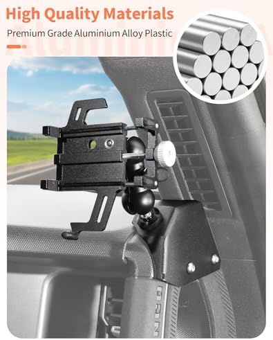 for Bronco A-Pillar Handle Right Side Cellphone Holder Fit for 2021-2025 Ford Bronco Interior Accessories – Enhanced Compatibility and Speed