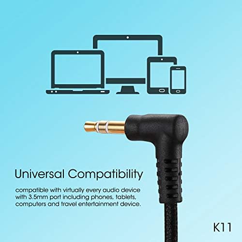 Noot Products K11 Kids Headphones – Ergonomic Foldable Wired On-Ear Audio Solution with 5 ft Tangle-Free Cord and 3.5 mm Jack for i Pads, Kindle, Fire Tablets, and Laptops – Ultimate Comfort and Stylish Design for School, Travel, and Gaming – Safe Listening Experience for Young Audiophiles