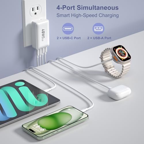 OKRAY 3-Pack 40 W USB-C Wall Charger with Foldable Plug – Compact Multiport Power Adapter for Rapid Device Charging – Perfect for i Phone 16/15/14/13/12 Pro, i Pad, Air Pods, and Apple Watch – Features Quick Charge & Power Delivery 3.0 for Safe, Efficient Power Management – Ultimate Travel Companion for Busy Lifestyles