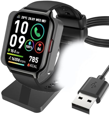 Lamshaw Smartwatch Charging Dock for SKG Models – Rapid Charge Station for V7-2, V7 Pro, V7 Cyber, R8 – Compact Anti-Slip Design for Stability – Optimize Your Smartwatch Experience with Stylish Durability and Versatile Compatibility