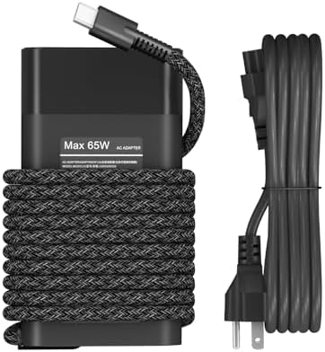 Ultra-Slim 65 W USB-C Laptop Charger for HP Spectre, Envy & Elite Series – Fast Charging AC Adapter for X360, Chromebook, and ZBook – Enhanced Compatibility & Travel Efficiency – Ideal Power Solution for Professionals and Students