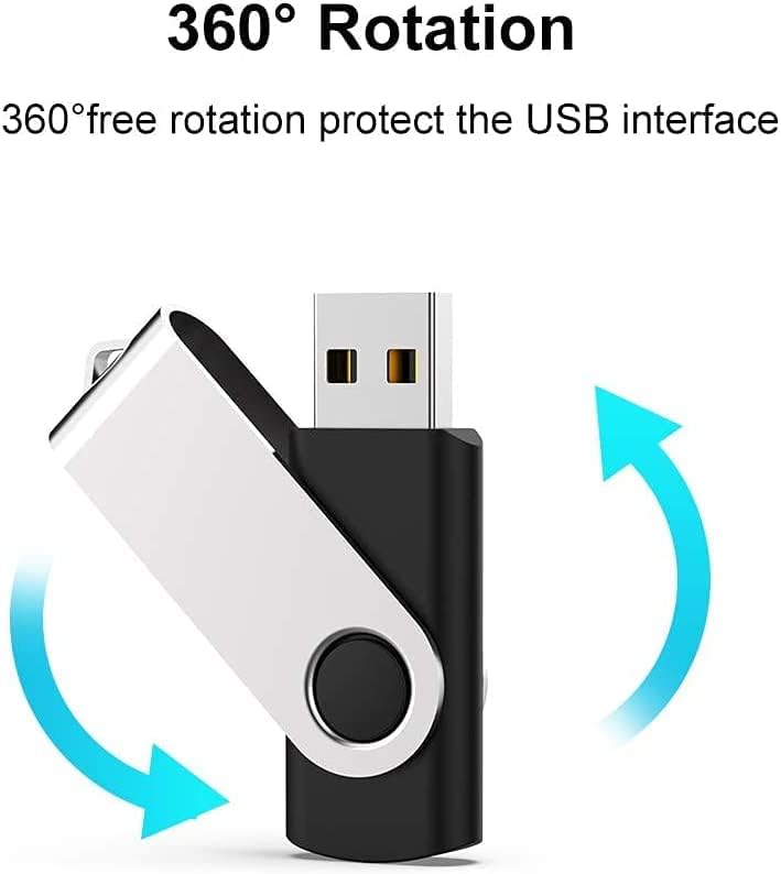 JUANWE 10-Pack 2 GB USB Flash Drives – Reliable Portable Memory with 360° Swivel Design for Effortless Data Management – Ideal for Computers, Cars & On-the-Go Storage – Durable USB 2.0 Thumb Drives for Quick File Transfers and Backup Solutions