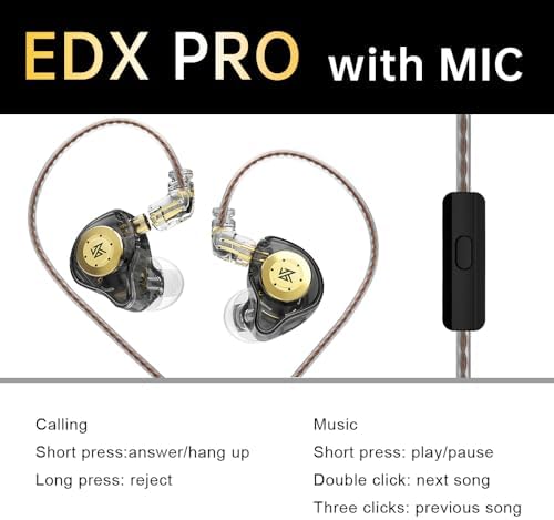 Elevate Your Audio Experience with QKZ-ODIN High-Fidelity Gaming Earbuds – Premium Wired In-Ear Monitors Featuring Enhanced 10 mm Dynamic Driver for Rich Deep Bass and Crystal-Clear Sound | Customizable Detachable Cable for Personalized Use | Perfectly Designed for Gaming, Music Enthusiasts, and Conference Calls – Ultra-Lightweight Ergonomic Build for All-Day Comfort and Enhanced Focus