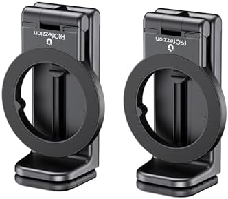 PROfezzion Magnetic Airplane Phone Holder for MagSafe, iPhone 16, 15, 14, 13, 12 & All Phones, Handsfree Phone Mount for Seat Tray Table, Pocket Size Travel Essentials Must Have Accessories for Flying – Enhanced Compatibility and Speed