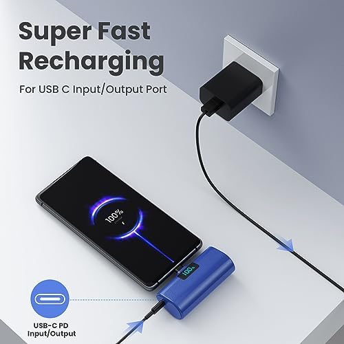 Dual-Pack Portable Power Bank for i Phone 16 Series – 5200 m Ah Fast Charging USB-C Battery Pack with Built-in Connector for i Phone 16/16 Plus/16 Pro/16 Pro Max/15 Series, Samsung & Android Devices – Lightweight Travel Charger for On-the-Go Convenience