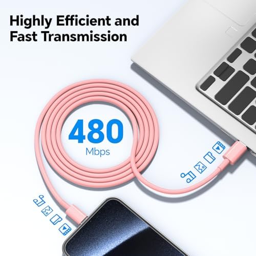 20 W Dual USB-C Fast Charger Block for i Phone 15/16 Series – Includes Two 10 FT USB-C Charging Cables, Perfect for Pro Max, Plus, Pro, i Pad Pro/Air – Compact, High-Speed Charging Solution (2 Pack, Black)