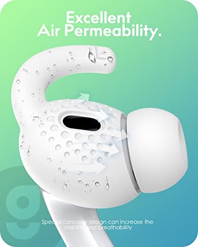 Gcioii Secure Fit Ear Hooks for Apple Air Pods 4 – Anti-Slip Translucent Earbud Covers with 3 Customizable Pairs & Storage Pouch – Perfect for Active Lifestyles, Workouts, and Daily Listening Comfort