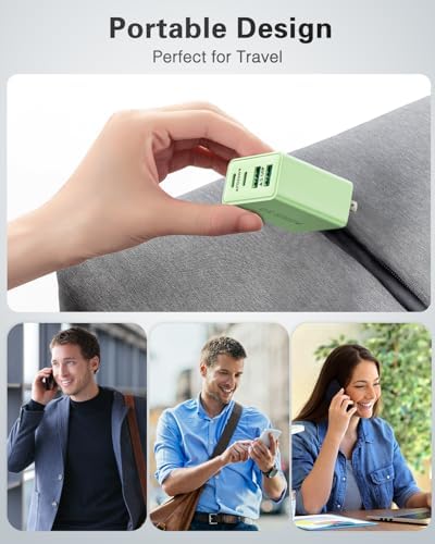 40 W Dual PD Fast Charging 4-Port USB C Charger Block Duo – Universal Compatibility for i Phone 16-11 Pro Max & Samsung Devices – Efficient Multi-Device Power Adapter for Home, Office, and Travel Use