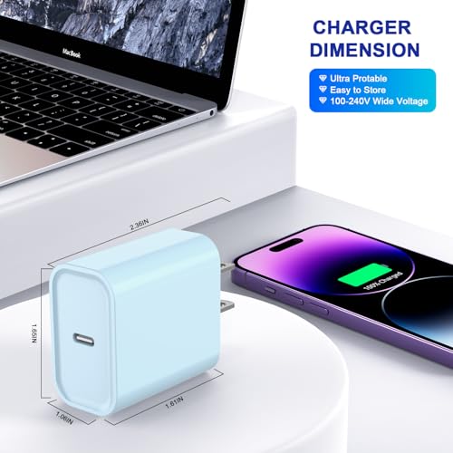 Ultimate 3-Pack USB-C Fast Charger for i Phone 16/15 – 20 W Power Delivery Quick Charge Adapter for i Pad Pro, Air Pods & More – Compact, Reliable & Safe Charging Solution for Home, Office, and Travel