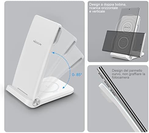 Nillkin 3-in-1 Foldable Wireless Charging Station: Ultra-Fast 18 W Charger for Garmin Watches, Galaxy S25/S24/S23, and Air Pods – Experience Versatile Portability and Unmatched Device Compatibility for Effortless Power Management