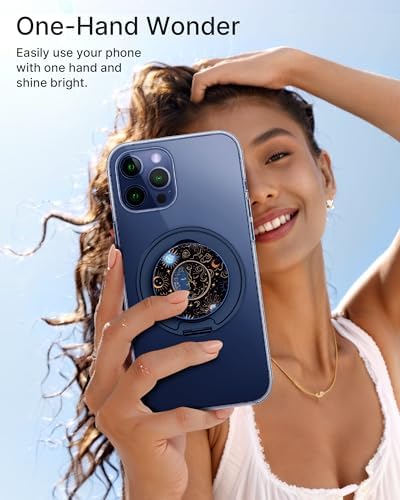 typecase Folding Phone Stand: Foldable Smartphone Holder for Desk – Ultra Thin Adjustable Kickstand – Magnetic Phone Grip Home Desk Accessories Compatible with Phone Tablets – Enhanced Compatibility and Speed