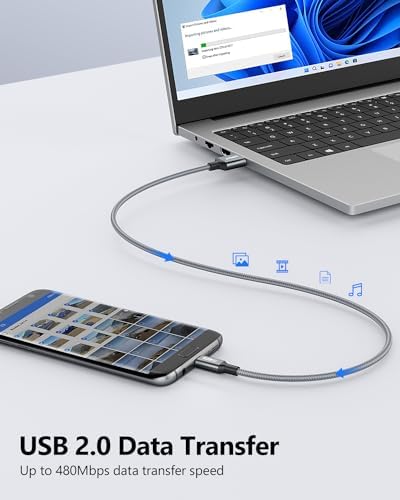 SUNGUY Micro USB Cable 1.5FT, [10-Pack] Short Braided USB 2.0 Micro Android Charger Fast Charging & Data Sync Cord Compatible with Samsung Galaxy S6 S7 Edge Note 5, Tab 4, PS4, Kindle and More – Enhanced Compatibility and Speed