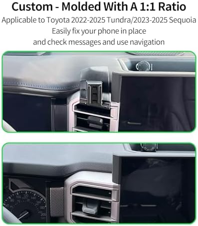 Transform Your Toyota Tundra (2014-2021) with a Premium 360° Rotating Wireless Charging Phone Holder – Effortless Navigation & Rapid Power-Up for Enhanced Road Safety and Comfort, Essential Auto Accessory for Tech-Savvy Drivers