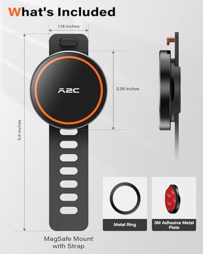 Ultimate Mag Safe A2 C Gym Fitness Phone Mount – Unmatched 17 N52 Magnet Technology for Secure Grip on Equipment and Strollers – Versatile Adjustable Silicone Strap for One-Handed Operation – Compatible with i Phone 12-16 Series and Non-Mag Safe Devices – Ideal for Treadmills, Peloton Bikes, and More – Effortless Detachable Design for Multi-Surface Use – Perfect for Home, Gym, and On-the-Go Convenience – Includes Metal Ring for Enhanced Compatibility – Premium Stability and Reliability for Active Lifestyles – Comprehensive User Manual and Dedicated Customer Support Included