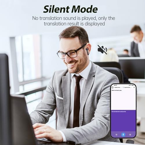 AI-Powered Language Translation Earbuds – Cutting-Edge Bluetooth 5.4 Wireless Headphones with Instant Multilingual Communication, Touch Control for Effortless Conversations, and Advanced Noise Cancellation for Enhanced Travel and Business Experiences – Ideal for Global Explorers and Professionals