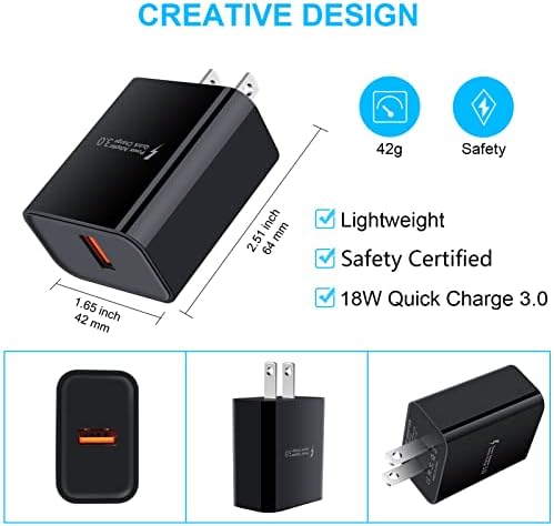 Ultra-Fast Adaptive Charger for Samsung Galaxy – 25 W Quick Charge 3.0 with 3 ft USB Type-C Cable – Optimized for Galaxy A Series and S Series Models – Lightweight, Durable, and Efficient Charging Solution for On-the-Go Power Users