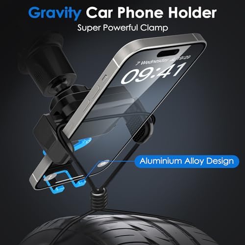 Transform Your Driving Experience with the 360-Degree Rotating Rearview Mirror Phone Holder – Adjustable Fit for 4-7 Inch Smartphones, Sleek Mirror-Black Design for Ultimate Convenience and Safety
