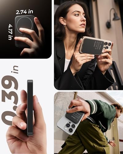 Ultra-Slim Titanium Mag-Safe Power Bank – 15 W Qi2-Certified Wireless Charger with 5000 m Ah Fast Charging for i Phone 12-16 Series – Lightweight Solid-State Battery Pack for Efficient On-The-Go Power