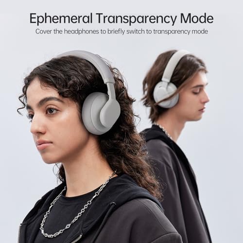 Discover the Ultimate Audio Escape with FINGERTIME’s Bluetooth 5.3 Over-Ear Headphones – Advanced Active Noise Cancelling, Unmatched 40-Hour Playtime, and Luxurious Comfort in a Sleek Grey Finish for Effortless Audio Bliss and Flawless Connectivity