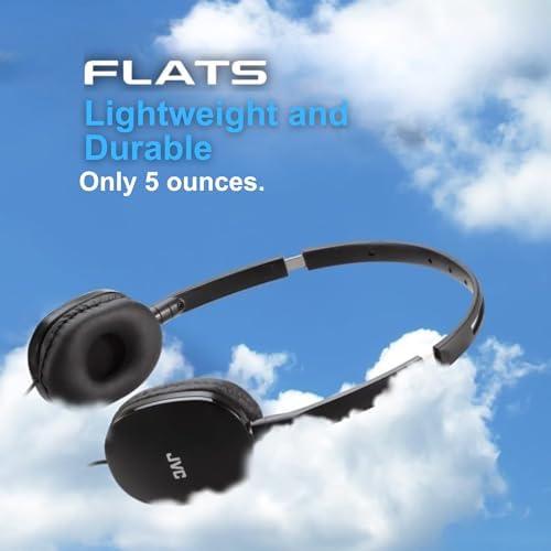 JVC Flats Foldable On-Ear Wired Headphones – Exceptional 30 mm Audio Drivers for Immersive Sound Quality – Ultra-Soft Comfort Ear-Pads for Prolonged Wear – Robust Steel Headband for Durability – Lightweight & Travel-Friendly Design Ideal for Gaming, PC, and Laptops – Enhanced Compatibility with 3.5 mm Slim Plug – Enjoy Deep Bass and Superior Noise Isolation for Extended Listening Sessions