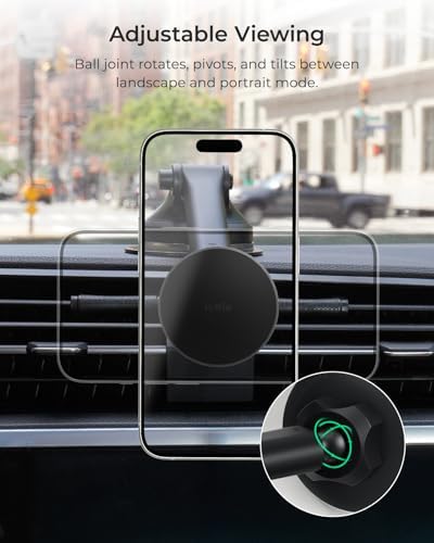 i Ottie i Tap 3 Magnetic Dashboard Smartphone Holder – Universal Car Mount for i Phone & Android with Mag Safe Support, Effortless One-Hand Operation, Quick Adhesive Setup for Secure and Safe Driving