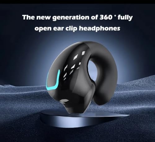 Experience Unmatched Audio Freedom with 360° Open Ear Clip Headphones – Lightweight Wireless Earbuds Featuring DT4.0 Adaptive Directional Technology for Superior Sound Clarity and Seamless Connectivity – Ideal for Active Lifestyles and Outdoor Adventures