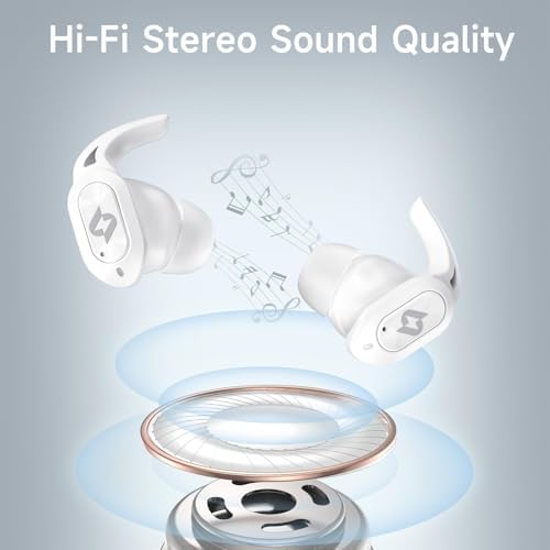 Unleash Your Sound with Advanced Waterproof Bluetooth Earbuds – 32-Hour Playtime & LED Battery Life Indicator – Superior Bass Performance for Gym, Daily Commute, and Leisure – Wireless Headphones Compatible with i Phone, Samsung, Android – Lightweight Construction with Integrated Microphone for Effortless Calls and Voice Commands – Tailored for Active Lifestyles & Music Lovers