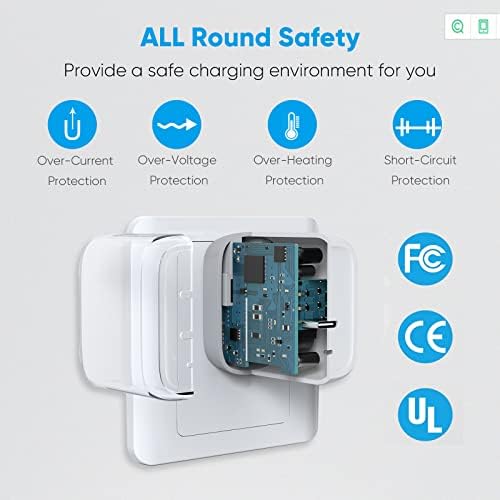 Power Lot 45 W Ga N USB-C Charger with 6 FT Cable – Ultra-Fast Charging for Galaxy S22/S21, Z Flip 5, Fold 5, i Phone 16, i Pad, Mac Book – Universal Compatibility & Advanced PD 3.0 Technology for Rapid Power Boosts