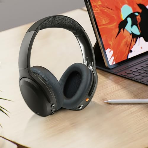 Ultimate Memory Foam Replacement Earpads for Skullcandy Crusher ANC 2 – Exceptional Noise Isolation and Unmatched Comfort for Enhanced Audio Experience, Ideal Fit for Wireless Headphones (Sleek Black)