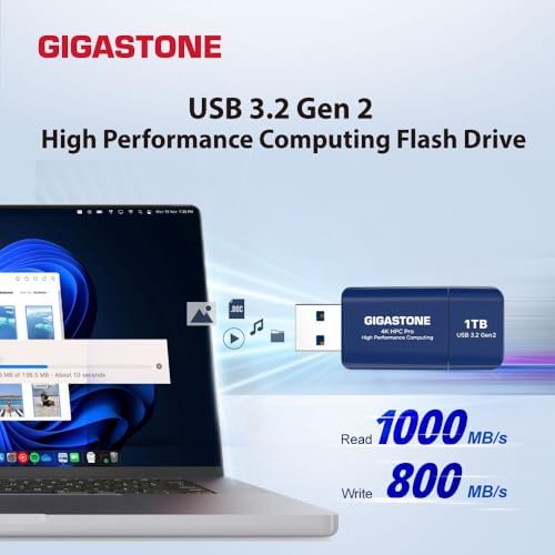 GIGASTONE Z80 512 GB USB 3.2 Gen2 Flash Drive – Lightning-Fast 1000 MB/s Transfer Speeds, Stylish Capless Retractable Design, Durable Carbon Fiber Finish for Ultimate Portability and Reliability – Perfect for Professionals and Everyday Users