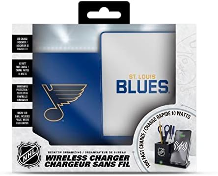 SOAR NHL Wireless Charging Station and Desk Organizer – Premium Qi Fast Charger with Team Logo for Sports Fans, Sleek Accessory Holder for a Tidy Workspace, Perfect for Phones and Essentials