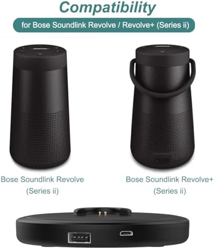 High-Speed Charging Cradle for Bose Soundlink Revolve/Revolve+ (Series II) – USB Dock for Portable Speaker with Enhanced Compatibility and Audio Performance