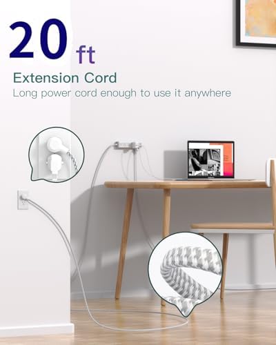 10-Foot Power Strip Surge Protector with 12 Outlets & 3 USB Ports – Wall-Mountable Extension Cord for Optimal Device Charging in Dorm Rooms, Offices, and Homes – 1050 J Overload Protection for Enhanced Safety and Efficiency – Sleek Black Design for Clutter-Free Use