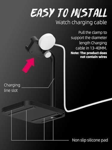Advanced 2-in-1 Charging Station for i Watch & i Phone – Fast Charging Dock for i Phone 16/15/14/13/12/11/X/8, i Watch Series Ultra/10/9/8/7/6/SE/5/4/3/2/1, and Air Pods 2/3/4 – Elegant White Design for Optimal Device Organization and Speed Boost
