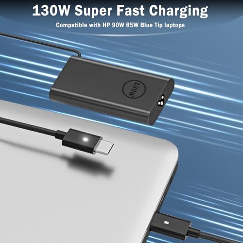 Dell USB Type C Laptop Charger Replacement – 130 W, 100 W & 65 W Fast Power Adapter for Optimal Efficiency & Versatile Compatibility – Lightweight Design with Advanced Safety Features for Reliable Performance on All Dell Models