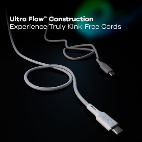 360 Electrical USB-C to USB-C Charging Cable – 5ft, Tangle-Free, Fast Charge Compatible, Ultra-Flow™ Braided, Durable Design – Enhanced Compatibility and Speed