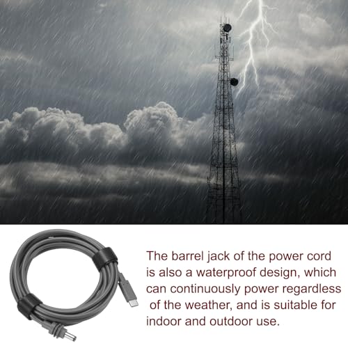 MECCANIXITY 10 FT USB C to DC Fast Charging Cable – 100 W Power Delivery for 5.5 mm x 2.1 mm Devices, Waterproof & Durable Outdoor Extension Cord – Enhanced Compatibility for Laptops, Monitors & More, Sleek Grey Design for Modern Use