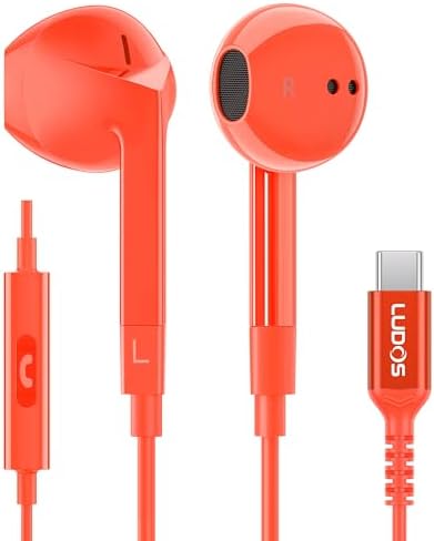 LUDOS FEROX USB-C Earbuds – Premium Wired Headphones for i Phone 16 & Samsung Galaxy Series, Featuring Exceptional Audio Clarity & Deep Bass, Ergonomically Designed for All-Day Comfort, Tangle-Free Cable for Streamlined Use, Supported by an Impressive 5-Year Warranty, Eye-Catching Vibrant Green Finish – Elevate Your Sound Experience for Music Lovers and Gamers Alike