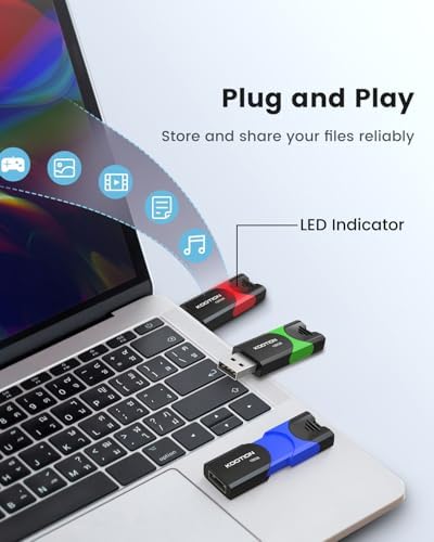 KOOTION 256 GB USB 3.0 Flash Drive – High-Speed Retractable Thumb Drive with Rugged Design and LED Indicator for Reliable Data Storage and Transfer – Ideal Memory Stick for Professionals and Students