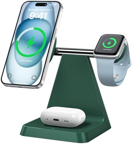 Revolutionize Your Charging Experience with the 3 in 1 Magnetic Wireless Charger – Fast, Compatible, and Space-Saving Solution for Smartphones, Smartwatches, and Earbuds