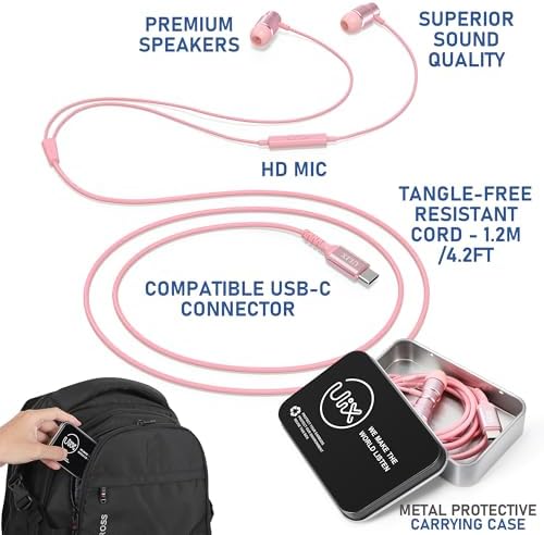 Uli X Rider Premium Wired Earbuds with Microphone – Superior Noise-Isolating In-Ear Headphones for i Phone & Samsung – Tailored Comfort for Small Ears – Ideal for Students, Professionals, & Kids – Tangle-Free Audio Cable for Seamless Use – Enhanced Sound Quality with 5-Year Warranty – Lightweight & Durable Design for All-Day Listening – Perfect for Music Lovers & Active Lifestyles