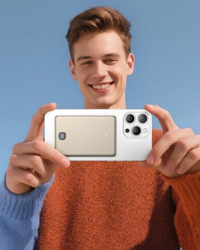 Ultra-Slim i WALK Magnetic Power Bank – 5000 m Ah Wireless Charger with LED Display for i Phone 16/15/14/13/12 Series – Ergonomic Design, Lightweight Portable Battery Pack for On-the-Go Charging