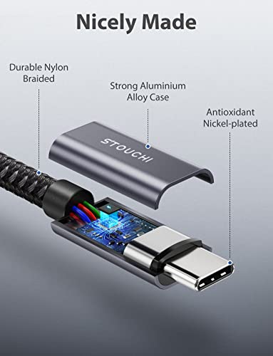 Stouchi 6.6 FT USB-C Extension Cable – Type C 3.1 Male to Female, Ultra-Fast Charging & Data Transfer for PSVR2, Galaxy S23, i Pad Mini/Pro, Mac Book Air M1/M2, and Mag Safe – Enhanced Connectivity & Durability for Gaming and Streaming