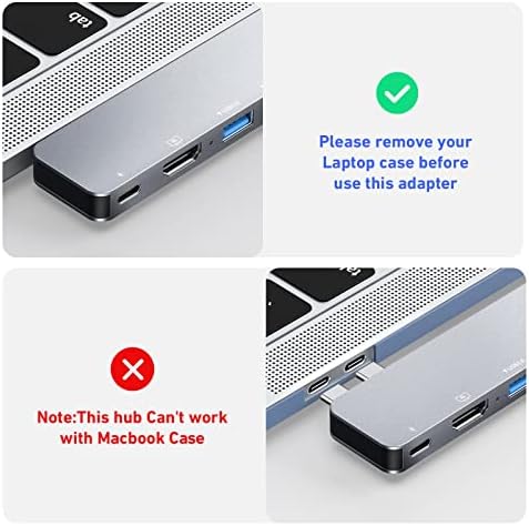 Ray Cue USB C Multiport Adapter for Mac Book Pro & Air – 4 K HDMI, Thunderbolt 3/4 Hub for Ultimate Connectivity – Compatible with 2016-2023 Models – Lightweight, Durable, Plug-and-Play USB Hub for Enhanced Performance and Portability