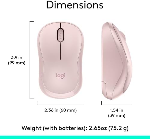 Logitech K270 Wireless Keyboard – Full-Size, 2.4 GHz Connectivity, 8 Multimedia Keys, 2-Year Battery Life, Stylish Rose Color for PCs and Laptops – Ultimate Comfort and Reliability for Productive Workspaces