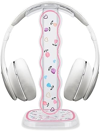 CamyCosy Headphone Holder for Desk, Gaming Headset & Earphone Stand with Tulip Flowers Pattern – Enhanced Compatibility and Speed
