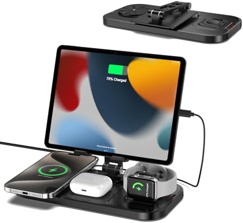 Revolutionary 4-in-1 Wireless Charging Station for Apple Devices – Fast Charge Your i Phone 16 Pro Max, Air Pods Pro 2, i Pad, and Apple Watch Series 8/9/10 Effortlessly with Enhanced Compatibility and Safety Features – Streamline Your Charging Experience Today!